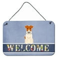 thumbnail image 1 of Carolines Treasures BB5682DS812 Wire Fox Terrier Welcome Wall or Door Hanging Prints, 1 of 1