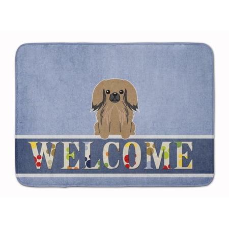 Carolines Treasures BB5683RUG Pekingnese Tan Welcome Machine Washable Memory Foam Mat