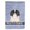 thumbnail image 1 of Caroline's Treasures BB5686CHF Pekingnese Black White Welcome Flag Canvas House Size , Large, multicolor, 1 of 4