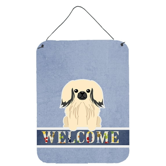 Carolines Treasures BB5687DS1216 Pekingnese Cream Welcome Wall or Door Hanging Prints