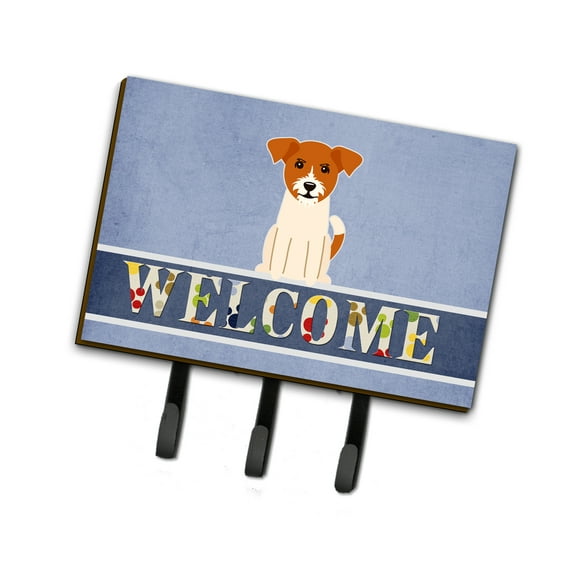 Carolines Treasures BB5689TH68 Jack Russell Terrier Welcome Leash or Key Holder Triple multicolor