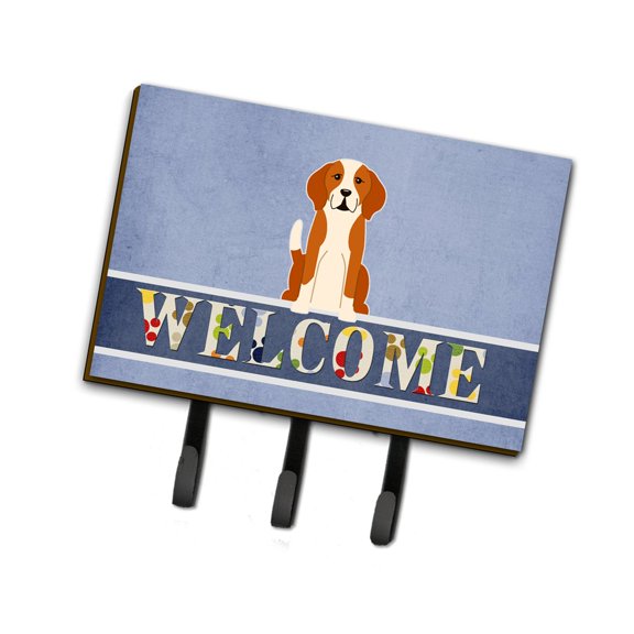 Carolines Treasures BB5691TH68 English Foxhound Welcome Leash or Key Holder Triple multicolor