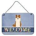thumbnail image 1 of Carolines Treasures BB5700DS812 Border Collie Red White Welcome Wall or Door Hanging Prints, 1 of 1