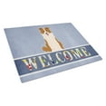 thumbnail image 1 of Carolines Treasures BB5700LCB Border Collie Red White Welcome Glass Cutting Board - Large, 1 of 2
