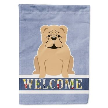 Carolines Treasures BB5705GF English Bulldog Fawn Welcome Garden Size Flag