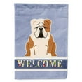 thumbnail image 1 of Caroline's Treasures BB5706CHF English Bulldog Fawn White Welcome Flag Canvas House Size , Large, multicolor, 1 of 4