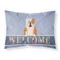 thumbnail image 1 of Carolines Treasures BB5706PILLOWCASE English Bulldog Fawn White Welcome Fabric Standard Pillowcase Standard multicolor, 1 of 2