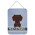 thumbnail image 1 of Caroline's Treasures BB5710DS1216 Wire Haired Dachshund Chocolate Welcome Wall or Door Hanging Prints, 12x16, multicolor, 1 of 2