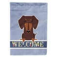 thumbnail image 1 of Carolines Treasures BB5712CHF Dachshund Chocolate Welcome Flag Canvas House Size, 1 of 4
