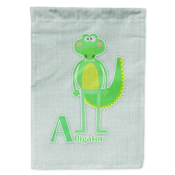 Carolines Treasures BB5726GF Alphabet A for Alligator Flag Garden Size Small multicolor