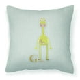 thumbnail image 1 of Carolines Treasures BB5732PW1818 Alphabet G for Giraffe Fabric Decorative Pillow  18H x18W multicolor, 1 of 2