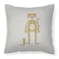thumbnail image 1 of Carolines Treasures BB5735PW1414 Alphabet J for Jaguar Fabric Decorative Pillow  14Hx14W multicolor, 1 of 4