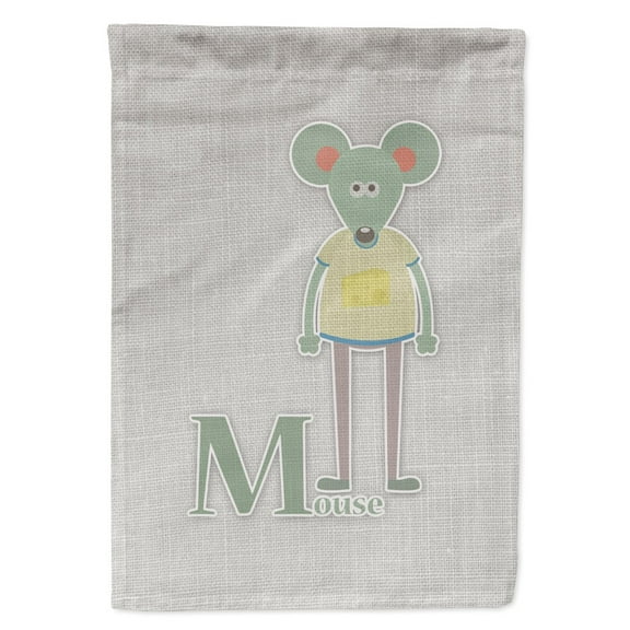 Carolines Treasures BB5738GF Alphabet M for Mouse Flag Garden Size Small multicolor