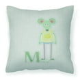 thumbnail image 1 of Carolines Treasures BB5738PW1818 Alphabet M for Mouse Fabric Decorative Pillow  18H x18W multicolor, 1 of 2
