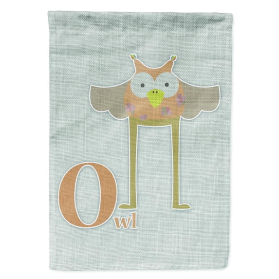 Carolines Treasures BB5740GF Alphabet O for Owl Flag Garden Size Small multicolor
