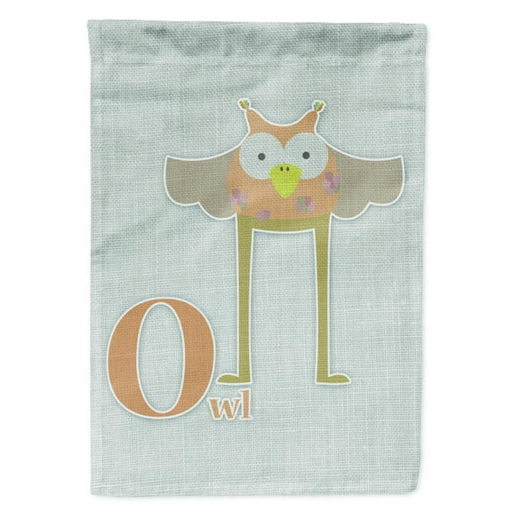 Carolines Treasures BB5740GF Alphabet O for Owl Flag Garden Size Small multicolor