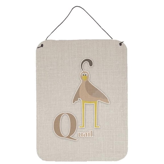 Carolines Treasures BB5742DS1216 Alphabet Q for Quail Wall or Door Hanging Prints 12WX16H multicolor