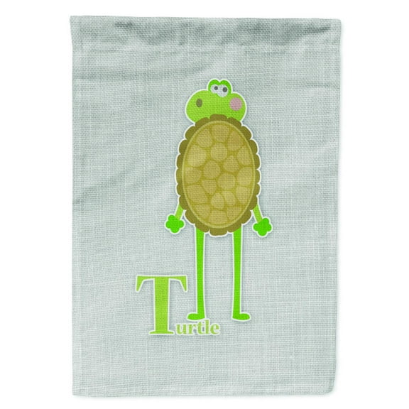 Carolines Treasures BB5745GF Alphabet T for Turtle Flag Garden Size Small multicolor