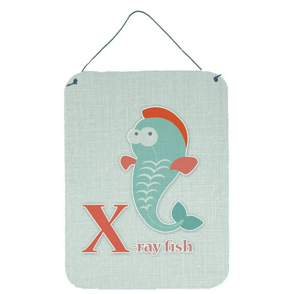 Carolines Treasures BB5749DS1216 Alphabet X for Xray Fish Wall or Door Hanging Prints 12WX16H multicolor