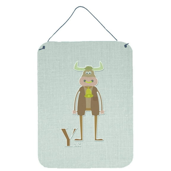Carolines Treasures BB5750DS1216 Alphabet Y for Yak Wall or Door Hanging Prints 12WX16H multicolor