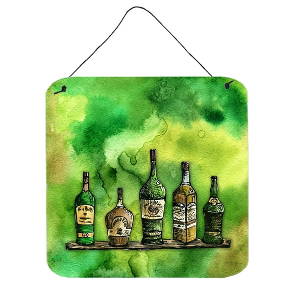 Carolines Treasures BB5765DS66 Irish Whiskey Bottle Wall or Door Hanging Prints 6HX6W multicolor