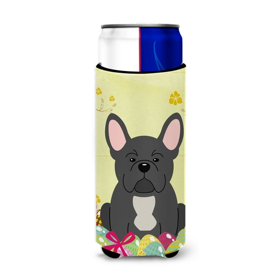 Carolines Treasures BB6014MUK Easter Eggs French Bulldog Black Michelob Ultra Hugger for Slim Cans
