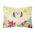 thumbnail image 1 of Carolines Treasures BB6019PW1216 Easter Eggs Lowchen Canvas Fabric Decorative Pillow, 12H x16W, multicolor, 1 of 3