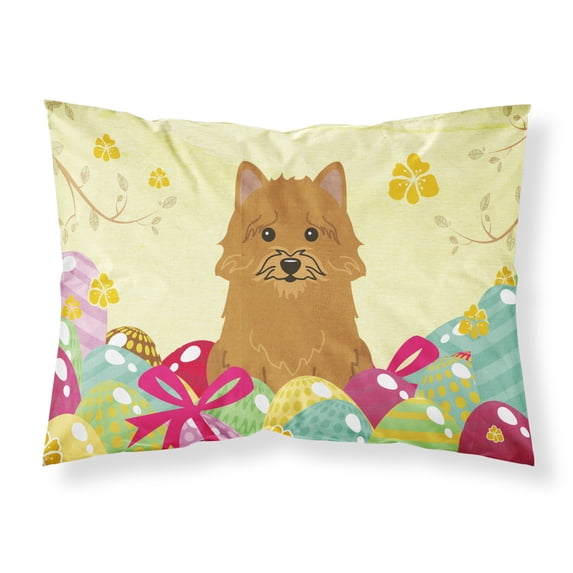Carolines Treasures BB6020PILLOWCASE Easter Eggs Norwich Terrier Fabric Standard Pillowcase Standard multicolor