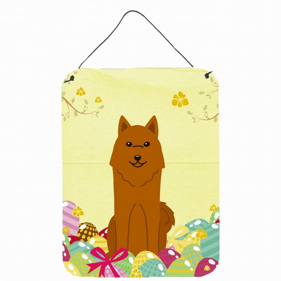 Caroline's Treasures BB6022DS1216 Easter Eggs Karelian Bear Dog Wall or Door Hanging Prints, 12x16, multicolor