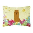 thumbnail image 1 of Carolines Treasures BB6022PW1216 Easter Eggs Karelian Bear Dog Canvas Fabric Decorative Pillow, 12H x16W, multicolor, 1 of 3