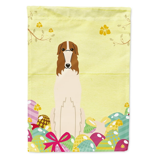 Carolines Treasures BB6023CHF Easter Eggs Borzoi Flag Canvas House Size
