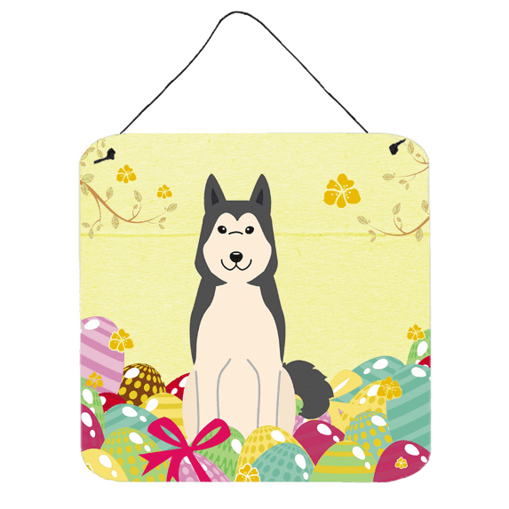 Carolines Treasures BB6025DS66 Easter Eggs West Siberian Laika Spitz Wall or Door Hanging Prints