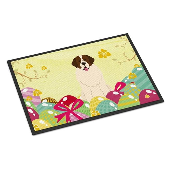 Carolines Treasures BB6027JMAT 24 x 36 in. Easter Eggs Moscow Watchdog Indoor or Outdoor Mat