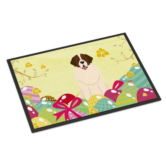 Carolines Treasures BB6027MAT 18 x 27 in. Easter Eggs Moscow Watchdog Indoor or Outdoor Mat