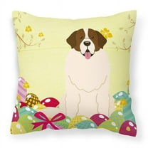 Carolines Treasures BB6027PW1818 Easter Eggs Moscow Watchdog Fabric Decorative Pillow