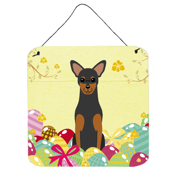 Carolines Treasures BB6028DS66 Easter Eggs Manchester Terrier Wall or Door Hanging Prints