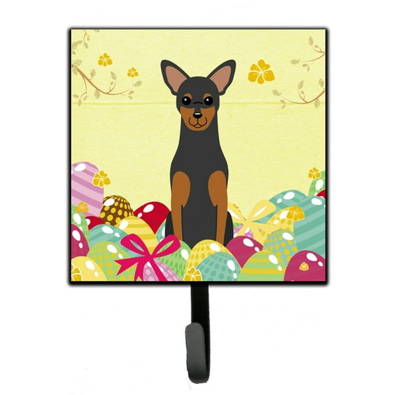 Carolines Treasures BB6028SH4 Easter Eggs Manchester Terrier Leash or Key Holder 7Hx4.25W multicolor