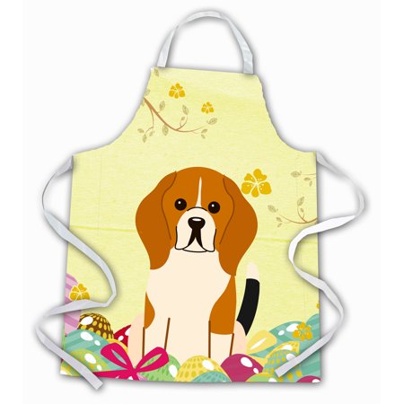 Carolines Treasures BB6040APRON Easter Eggs Beagle Tricolor Apron Large multicolor