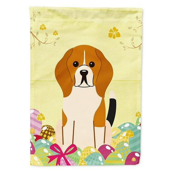 Caroline's Treasures BB6040GF Easter Eggs Beagle Tricolor Flag Garden Size , Small, multicolor