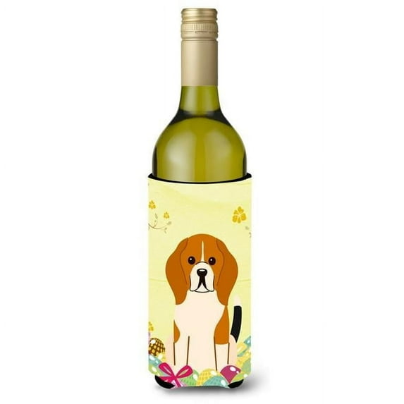Carolines Treasures BB6040LITERK Easter Eggs Beagle Tricolor Wine Bottle Beverge Insulator Hugger