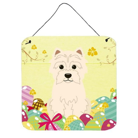 Carolines Treasures BB6042DS66 Easter Eggs Westie Wall or Door Hanging Prints
