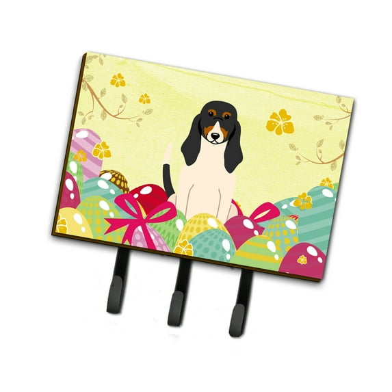 Carolines Treasures BB6044TH68 Easter Eggs Swiss Hound Leash or Key Holder Triple multicolor