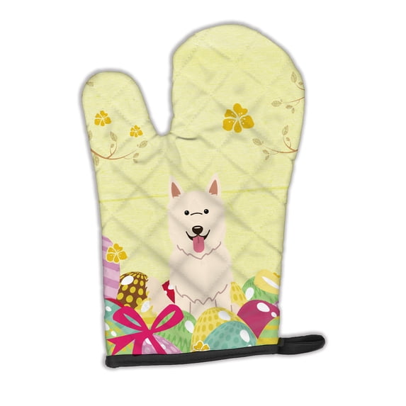 Carolines Treasures BB6045OVMT Easter Eggs White German Shepherd Oven Mitt Large multicolor