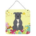 thumbnail image 1 of Carolines Treasures BB6046DS66 Easter Eggs Staffordshire Bull Terrier Blue Wall or Door Hanging Prints, 1 of 1