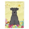 thumbnail image 1 of Carolines Treasures BB6051CHF Easter Eggs Miniature Schanuzer Black Flag Canvas House Size, 1 of 4