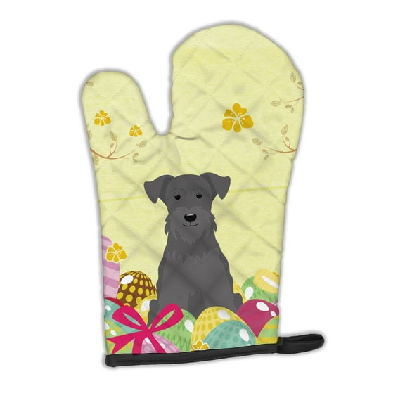 Carolines Treasures BB6051OVMT Easter Eggs Miniature Schnauzer Black Oven Mitt Large multicolor