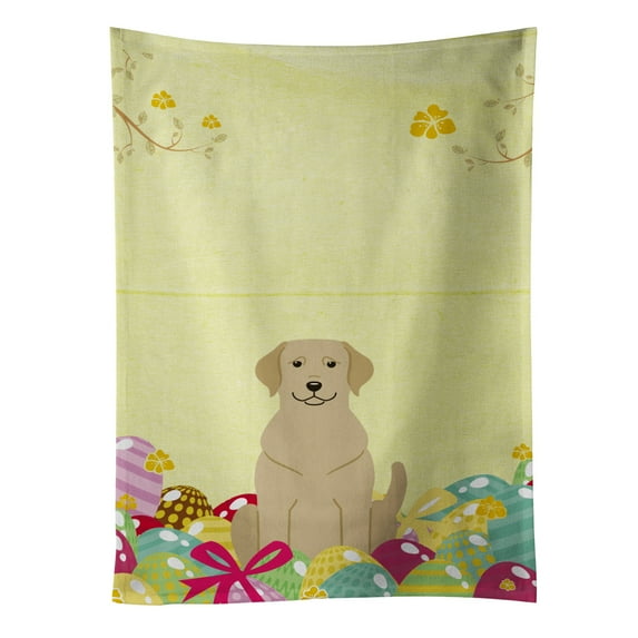 Carolines Treasures BB6055KTWL Easter Eggs Yellow Labrador Kitchen Towel 15 X 28" multicolor