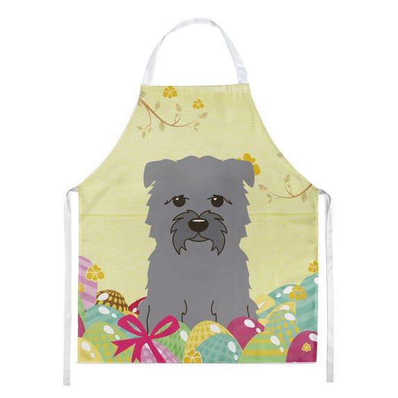 Carolines Treasures BB6059APRON Easter Eggs Glen of Imal Grey Apron Large multicolor