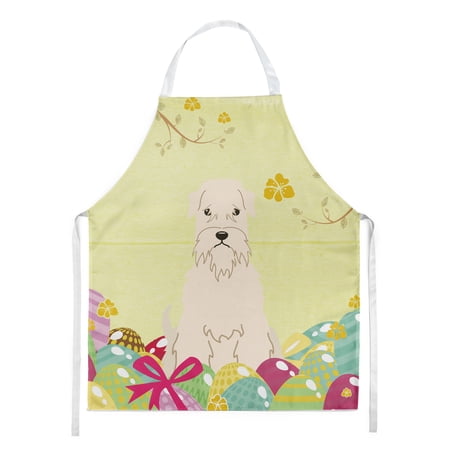 Carolines Treasures BB6061APRON Easter Eggs Soft Coated Wheaten Terrier Apron Large multicolor