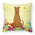 thumbnail image 1 of Carolines Treasures BB6062PW1818 Easter Eggs Irish Terrier Fabric Decorative Pillow, 1 of 2